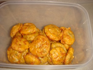 savoury cheese biscuits all ready to be eaten