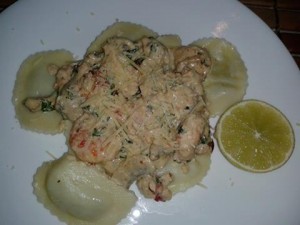 savoury ricotta pasta with chilli flakes