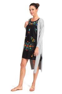 maryle grey long line cardigan