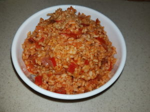 brown tomato rice