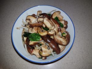 shitake beansprout and spinach filling 2